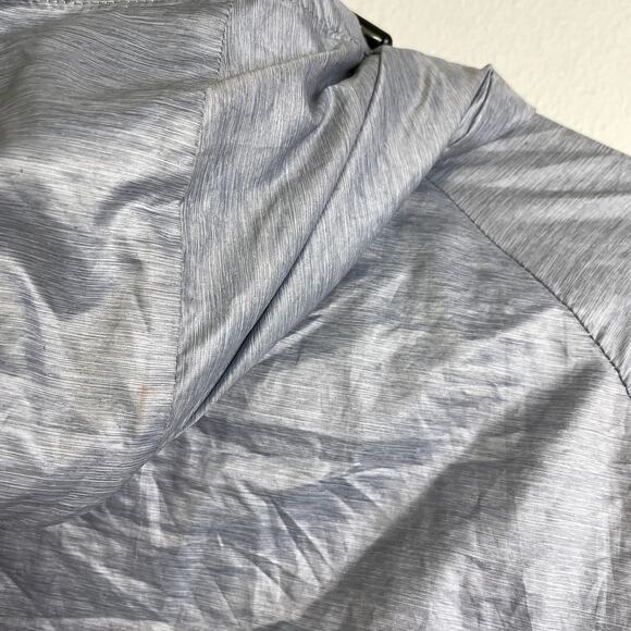 Uniqlo Packable Parka Jacket Xl Silver Full Zip Outdoors Vented Pockets Hiking - Picture 8 of 12